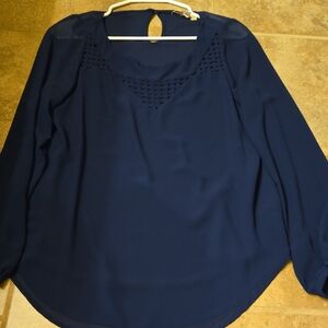 Elegant Navy Blue Women's Top